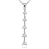 Five Stone Diamond Journey Pendant In 14K White Gold