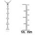 Five Stone Diamond Journey Pendant In 14K White Gold