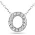 1/10 Carat TW O Initial Diamond Pendant in 10K White Gold