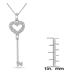 Diamond Key Pendant in .925 Sterling Silver
