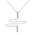Double Bar Diamond Lariat in 10K White Gold 