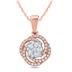 1/3 Carat TW Diamond Pendant in 10K Rose Gold