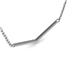 1/5 carat TW Diamond V Bar Necklace in .925 Sterling Silver