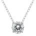 1/3 Carat Floating Round Diamond Solitaire Necklace in 14K White Gold