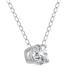 1/3 Carat Floating Round Diamond Solitaire Necklace in 14K White Gold