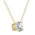 1/3 Carat Floating Round Diamond Solitaire Necklace in 14K Yellow Gold