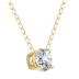 1/3 Carat Floating Round Diamond Solitaire Necklace in 14K Yellow Gold