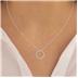1/2 Carat TW Diamond Circle Pendant in 14K White Gold