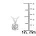 SZUL Certified Lab Grown 1 1/10 Carat Diamond Solitaire Pendant in 14K White Gold (J Color, SI1 Clarity)