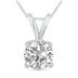 SZUL Certified Lab Grown 1 1/10 Carat Diamond Solitaire Pendant in 14K White Gold (J Color, SI1 Clarity)