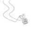 SZUL Certified Lab Grown 1 1/10 Carat Diamond Solitaire Pendant in 14K White Gold (J Color, SI1 Clarity)