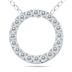 1/4 Carat TW Diamond Circle Pendant in 10K White Gold