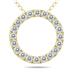 1/2 Carat TW Diamond Circle Pendant in 10K Yellow Gold