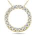 3/4 Carat TW Diamond Circle Pendant in 10K Yellow Gold