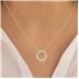 1 1/2 Carat TW Diamond Circle Pendant in 10K Yellow Gold