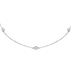 1 1/2 Carat TW Bezel Set Diamond Station Necklace in 14K White Gold