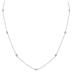 1 1/2 Carat TW Bezel Set Diamond Station Necklace in 14K White Gold