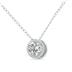 1/2 Carat Lab Grown Diamond Bezel Pendant in 14K White Gold (F-G Color, VVS1-VVS2 Clarity) 