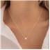 Lab Grown 1/2 Carat Floating Trillion Shaped Diamond Solitaire Pendant in 14K Yellow Gold