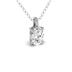 Lab Grown 1/2 Carat Oval Solitaire Diamond Pendant in 14K White Gold