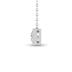 Lab Grown 1/4 Carat Princess Cut Bezel Set Diamond Solitaire Pendant in 14K White Gold