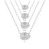 Lab Grown 3/4 Carat Pear Shaped Bezel Set Diamond Solitaire Pendant in 14K White Gold