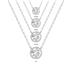 Lab Grown 1/4 Carat Round Bezel Set Diamond Solitaire Pendant in 14K White Gold