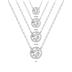 Lab Grown 1/4 Carat Round Bezel Set Diamond Solitaire Pendant in 14K White Gold