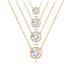 Lab Grown 1 Carat Round Bezel Set Diamond Solitaire Pendant in 14K Yellow Gold