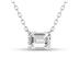 Lab Grown 1/4 Carat Floating Emerald Diamond Solitaire Pendant in 14K White Gold