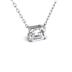 Lab Grown 1/4 Carat Floating Emerald Diamond Solitaire Pendant in 14K White Gold