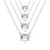 Lab Grown 1/4 Carat Floating Emerald Diamond Solitaire Pendant in 14K White Gold