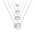Lab Grown 1 Carat Floating Oval Diamond Solitaire Pendant in 14K White Gold