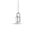 Lab Grown 1 Carat Oval Solitaire Diamond Pendant in 14K White Gold