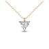 Lab Grown 1 Carat Trillion Shaped Solitaire Diamond Pendant in 14K Yellow Gold
