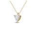 Lab Grown 1 Carat Trillion Shaped Solitaire Diamond Pendant in 14K Yellow Gold