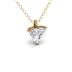 Lab Grown 1 Carat Trillion Shaped Solitaire Diamond Pendant in 14K Yellow Gold