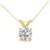 1 Carat Lab Grown Diamond Round Solitaire Pendant in 14K Yellow Gold