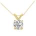 1.50 Carat Lab Grown Diamond Round Solitaire Pendant in 14K Yellow Gold
