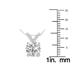 2 Carat Lab Grown Diamond Round Solitaire Pendant in 14K White Gold