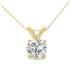 2 Carat Lab Grown Diamond Round Solitaire Pendant in 14K Yellow Gold