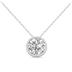 1.50 Carat Lab Grown Diamond Bezel Pendant in 14K White Gold