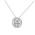 1.50 Carat Lab Grown Diamond Bezel Pendant in 14K White Gold