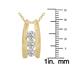 1 CTW Three Stone Lab Grown Diamond Ladder Pendant in 10K Yellow Gold