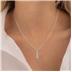 1 CTW Lab Grown Diamond Three Stone Snow Pendant in 10K White Gold