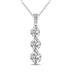 1.50 CTW Lab Grown Diamond Three Stone Snow Pendant in 10K White Gold