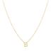 14K Solid Yellow Gold B Mini Initial Necklace