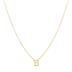 14K Solid Yellow Gold B Mini Initial Necklace