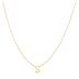 14K Solid Yellow Gold S Mini Initial Necklace