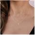 14K Solid Yellow Gold S Mini Initial Necklace